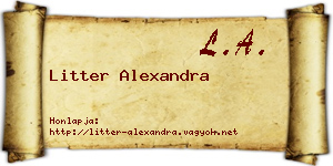 Litter Alexandra névjegykártya