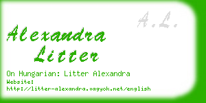 alexandra litter business card